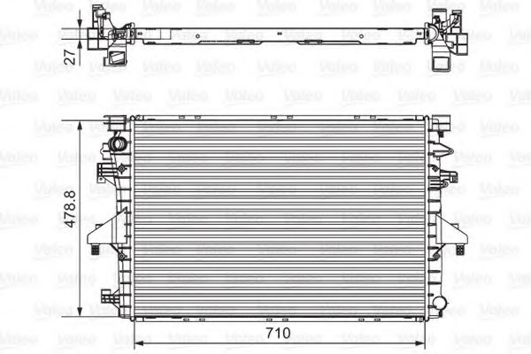 VALEO 701654 Radiator, engine cooling